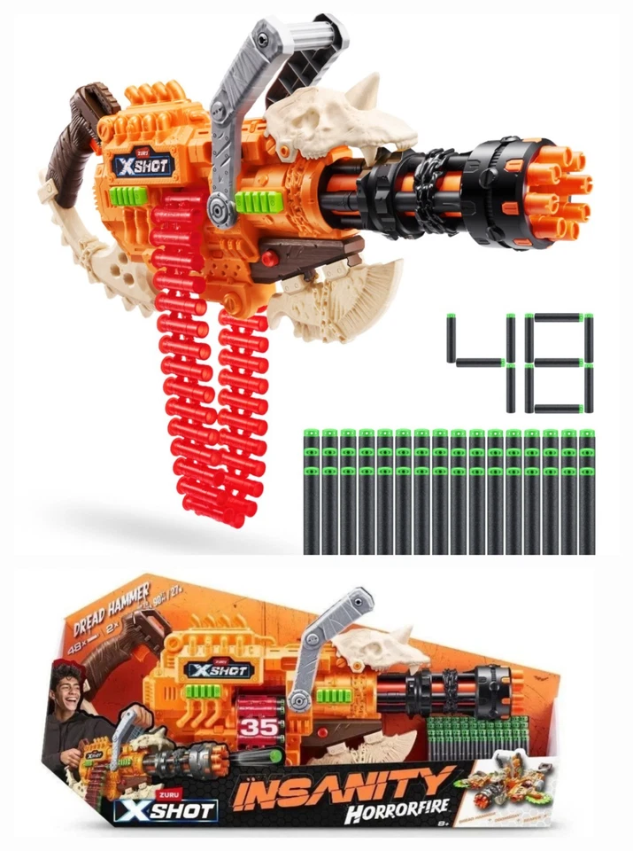 X-Shot Horror Fire Dread Hammer Blaster by Zuru - 35 Darts