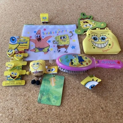 SpongeBob Schwammkopf Ware 5 Stück Haargummi Figur Geldbörse Haarbürste Stift... - Bild 1 von 4