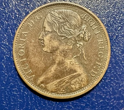 RARO lindo 1862 Britain One Penny KM 749.2 - Imagem 1 de 2