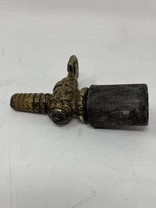 Vintage Brass 3/4” Barrel Spigot Valve Ornate Fleur-de-Lis Handle Tap Decoration - Picture 1 of 5