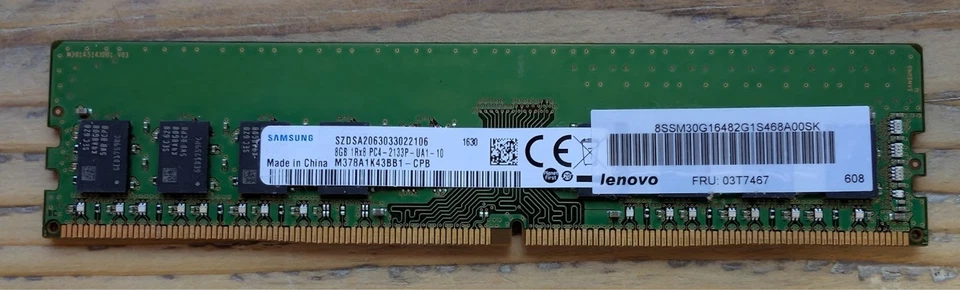 Samsung  M378A1K43BB1-CPB 8GB 1x8GB PC4-17000 2133MHz UDIMM Memory Ram DDR4 PC - Image 1 of 1