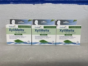 OraCoat XyliMelts Mundtrockener Feuchtigkeitsspendende Haftscheiben zum Einnehmen 80 Stück 3er-Set - Bild 1 von 4