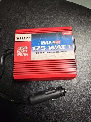 VECTOR MAXX SST 175 WATT DC to AC POWER INVERTER 350 WATT PEAK VEC060 Tested - Image 1 of 4