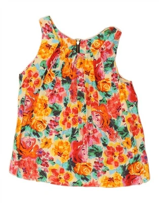 NEW LOOK Womens Sleeveless Blouse Top UK 10 Small  Multicoloured Floral DV37 - Image 1 of 3