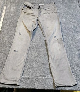 Hebilla BKE Denim JAKE Straight Distress Rasgado Gris Elástico Para Hombres 32R 32x32 - Imagen 1 de 12
