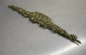 Antique Brass Architectural Trim Edge Top Embellishment Ornate Salvage Furniture - Picture 1 of 9