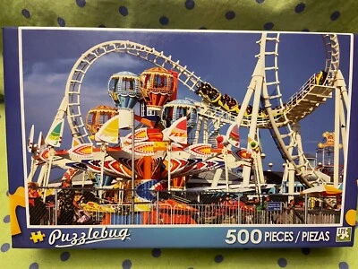 LPF Puzzlebug "Amusement Park Rides" 500 Pc 18"x11" Puzzle NEW SEALED - Image 1 of 2