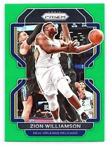 2021 Prizm #108 Zion Williamson Green New Orleans Pelicans - Picture 1 of 2