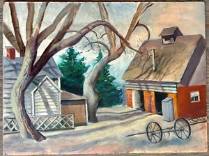 PATRICIA TOOL Double Sided Farmhouse Landscape Portrait Impressionism Vintage - Imagen 1 de 3