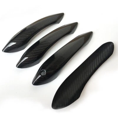 For BMW F06 F07 F10 F12 M5 M6 535i GT Real Carbon Fiber Door Handle Cover Trim — 第 1/3 张图片