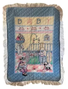 Edredón de pared acolchado para bebé Daisy Kingdom conejo miel en cuna 36x46 pulgadas - Imagen 1 de 8