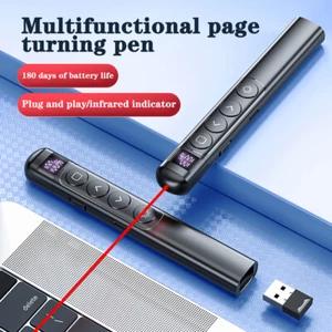 Power point Presentation Remote Wireless USB PPT Presenter Laser Pointer Clicker - Picture 1 of 25