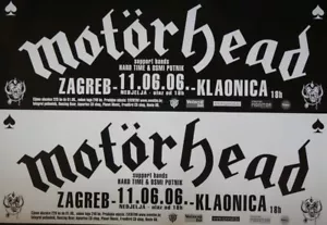 MOTORHEAD - PÓSTER DE CONCIERTO ORIGINAL - ZAGREB 2006 CROACIA (envío en tubo) - Imagen 1 de 1