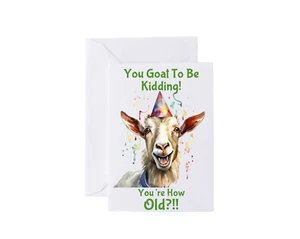 Geburtstagskarte Ziege Geburtstag blanko innen Geburtstag mit Umschlag Kinder Erwachsene Jugendliche Erwachsene - Bild 1 von 2