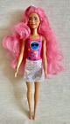 Barbie Pink Curly Hair Doll Swimming Costume Emoji Face Mattel