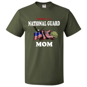 Short Sleeve T-Shirt: "Proud U.S. National Guard Mom" (GMOM) - FREE SHIPPING - Picture 1 of 4