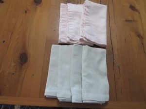 7 WATERFORD NAPKINS WC DESIGNS  4 LIGHT GREEN STRIPES 3 PINK SWIRL DESIGNS - Picture 1 of 12