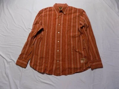 Camisa Timberland LS Botones Rústica Naranja Rayas TALLA XL Foto 1 de 3