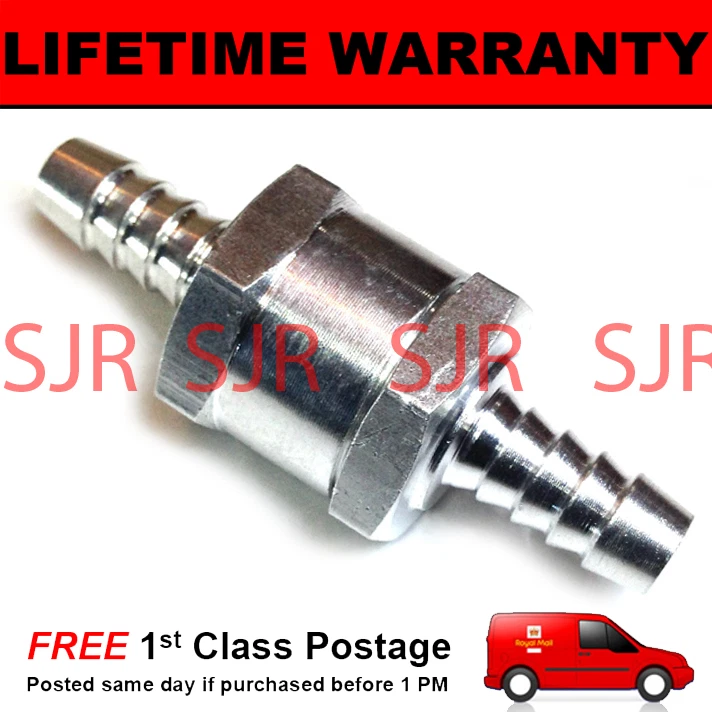 SJR 6MM 1/4" ONE WAY ALUMINIUM NON RETURN CHECK VALVE PETROL DIESEL OIL WATER