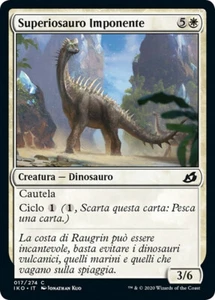 MTG Magic IKO Ikoria - 1x ITA NM 017 C Superiosauro Imponente - Picture 1 of 1