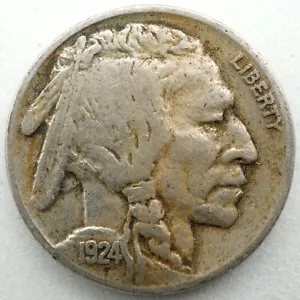 1924 Buffalo Nickel - VF - Very Fine - Picture 1 of 2