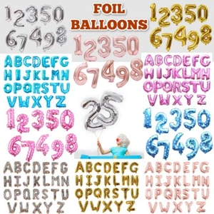 16'' Number Foil Balloons LARGE LETTER A-Z Self Inflating AGE 0-9 Birthday Party - Picture 1 of 12