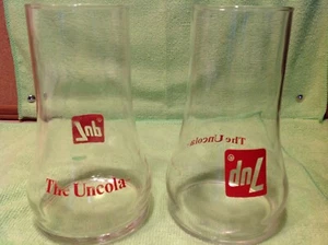 2 "The Uncola" 7 up Upside Down Glass Tumbler collectible 16oz Vintage 70' - Picture 1 of 1