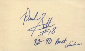 Derek Smith Signed AUTO 3x5 Index card Died at age 34 Louisville Celtics LOA - Picture 1 of 1