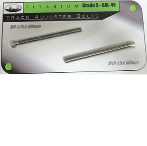 (2) TITANIUM M10x100mm Track Adjuster Bolts, Full Thread (M10-1.5) Gr. 5 6Al-4V - Bild 1 von 3