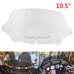 Clear 10.5" Windshield Windscreen For Harley Touring Street Glide FLHX 2014–2021 - Picture 1 of 10