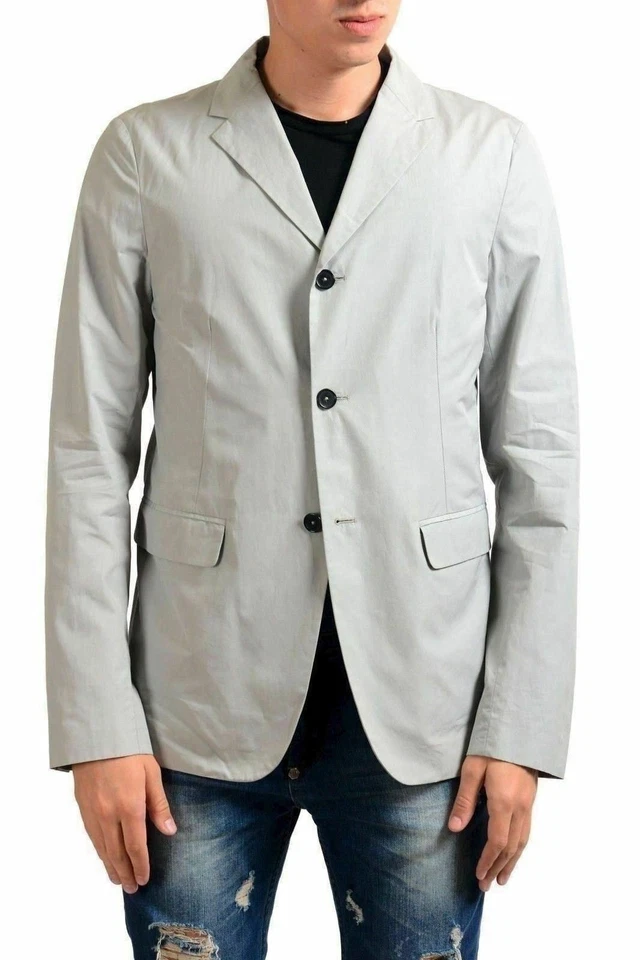 Abrigo Deportivo Blazer Jil Sander Para Hombre Gris Tres Botones US 38 IT 48 Foto 1 de 4