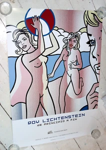 ROY LICHTENSTEIN - ORIGINAL 2007 MADRID EXHIBITION POSTER- NUDE WOMEN -POP ART - Picture 1 of 10