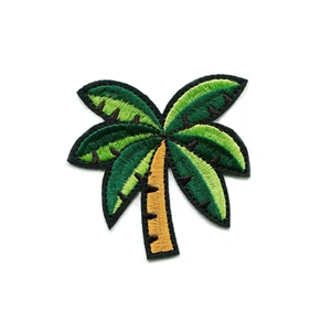 Aplique hágalo usted mismo Island Tropical Palmera Bordado Hierro En Parche - Imagen 1 de 2