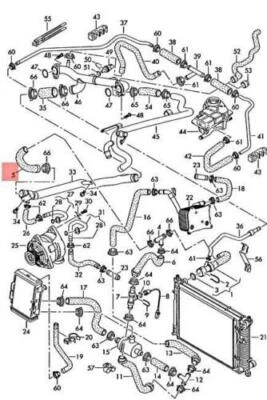 Manguera de refrigerante original AUDI A6 allroad quattro 4BH 4Z7121102 Foto 1 de 3