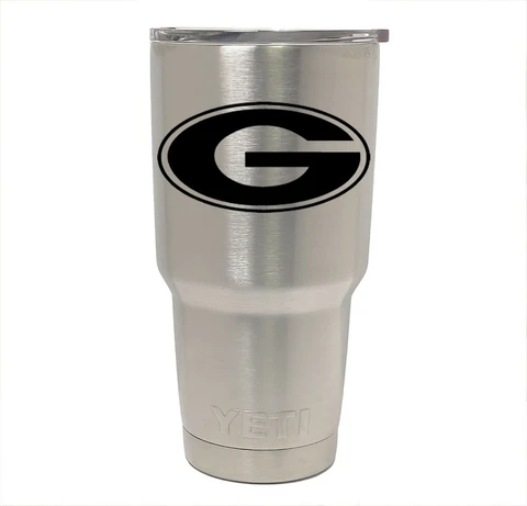 Georgia Bulldogs YETI Laser Engraved 20 or 30 oz. Stainless Steel Tumbler, UGA Cover