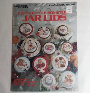 1990 LA Just A Little Something Jar Lids #950 Cross Stitch 25 Patterns Booklet - Picture 1 of 5