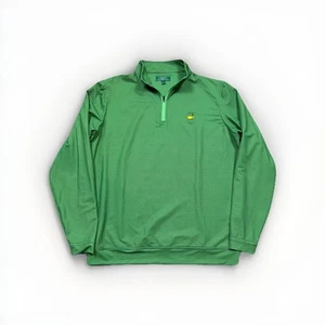 Masters Golf Peter Millar 1/4 Cremallera Talla L Verde Cuadros Augusta National - Imagen 1 de 8