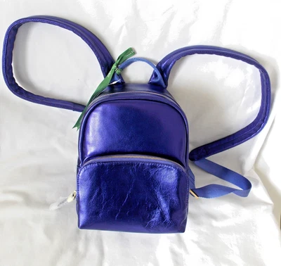 Mochila Vera Bradley PÚRPURA METÁLICA Mini 8.75" ALTA de Cuero Banbury Nueva con Etiquetas Foto 1 de 4