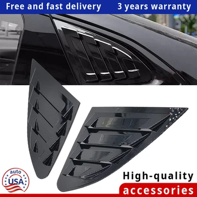 Fit For Chevrolet Malibu 2016-2023 Black Side Vent Window Shutter Louver Cover - Изображение 1 из 4