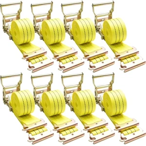 E Track Ratschengurte Spanngurt 8er-Pack, 2 Zoll × 15 Fuß Schwerlast Festzurren Ca... - Bild 1 von 7