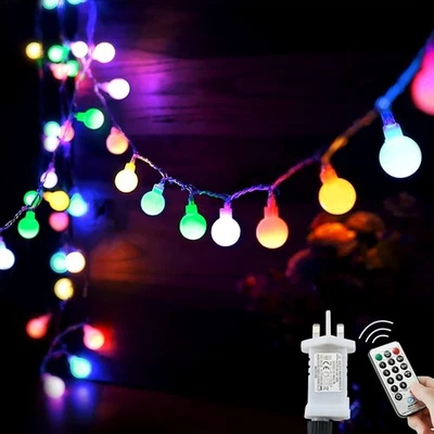 120LED Christmas Lights Plug in, 15M/49ft Globe String Lights, remote controlled - Image 1 of 4