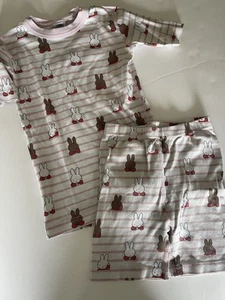 Hannah Andersson Miffy Short Sleeve Pajamas Set Size 10 Kids Pink - Picture 1 of 4