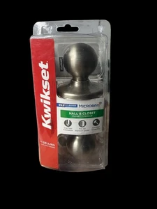 Kwikset Hall & Closet Door Knob w/ Microban – Brushed Nickel Finish – New Sealed - Picture 1 of 6