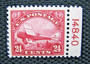 US, Scott C6, F-VF-OG-H, Plate Single - Picture 1 of 1