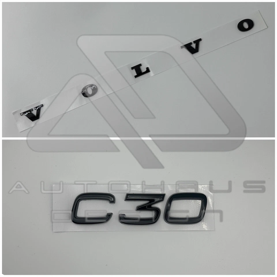 Insignia trasera negra brillante letras Ford Volvo C30 - Imagen 1 de 1