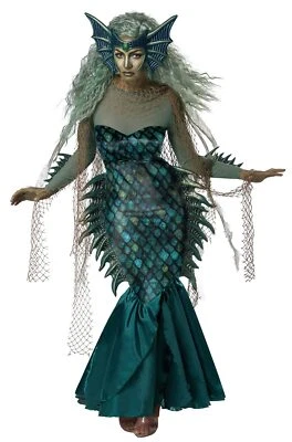 Brand New Dark Sea Siren Mermaid Adult Halloween Costume - Image 1 of 2