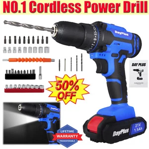 18V Cordless Electric Screwdriver Rechargeable Drill Driver Power Tool Bit Set - Picture 1 of 23