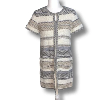 Cárdigan Diane von Furstenberg gris a rayas Boucle Foto 1 de 4