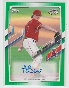 ADAM SEMINARIS 2021 TOPPS PRO DEBUT GREEN PARALLEL ROOKIE AUTO #/99.