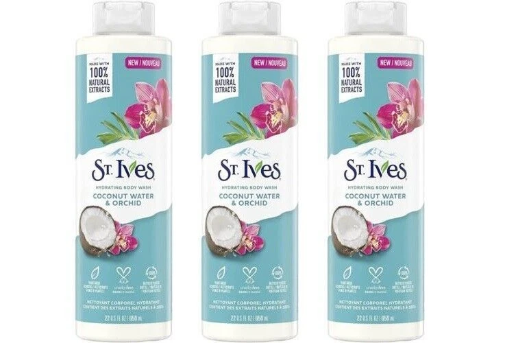 Jabón corporal BL St Ives agua de coco y orquídea 22 oz - PAQUETE DE TRES Foto 1 de 1